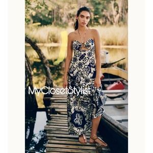 Delfi Collective Anthropologie Halter Maxi Dress L $420 NWT